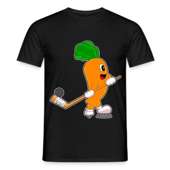 Karotte Eishockey Eishockeyschläger - Männer T-Shirt - Schwarz - Vorne - AI Model Male 178 light (178cm)