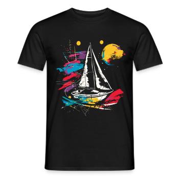 Graphic Sailing - Men's T-Shirt - black - Front - AI Model Male 178 light (178cm)