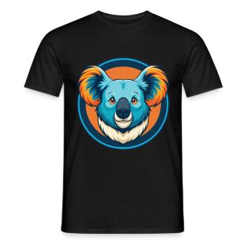 Koala Niedliche Kawaii Cartoon Clipart Tier Haustier Logo - Männer T-Shirt - Schwarz - Vorne - AI Model Male 178 light (178cm)