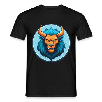 Manticore Mignon Kawaii Dessin Animé Animal Animal Pet Logo - T-shirt homme - noir - Devant - AI Model Male 178 light (178cm)