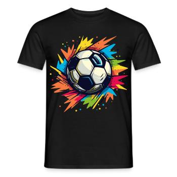 Football Graffiti - Men's T-Shirt - black - Front - AI Model Male 178 light (178cm)