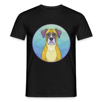Boxer Hund Niedlich Kawaii Cartoon Clipart Tier Haustier - Männer T-Shirt - Schwarz - Vorne - AI Model Male 178 light (178cm)