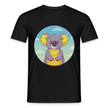 Koala Niedlich Kawaii Cartoon Clipart Tier Haustier - Männer T-Shirt - Schwarz - Vorne - AI Model Male 178 light (178cm)