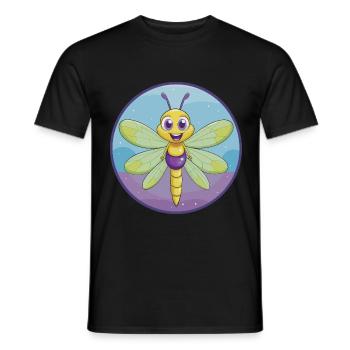 Libelle Niedliche Kawaii Cartoon Clipart Tier Haustier - Männer T-Shirt - Schwarz - Vorne - AI Model Male 178 light (178cm)