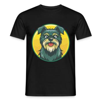 Affenpinscher Dog Cute Kawaii Cartoon Pet Animal - Men's T-Shirt - black - Front - AI Model Male 178 light (178cm)
