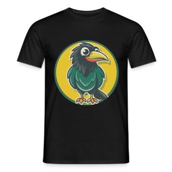Rabe süße Kawaii Cartoon Clipart Haustier Tier - Männer T-Shirt - Schwarz - Vorne - AI Model Male 178 light (178cm)