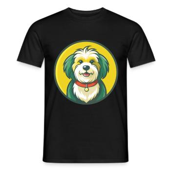Havaneser Hund Niedlich Kawaii Cartoon Clipart Tier - Männer T-Shirt - Schwarz - Vorne - AI Model Male 178 light (178cm)