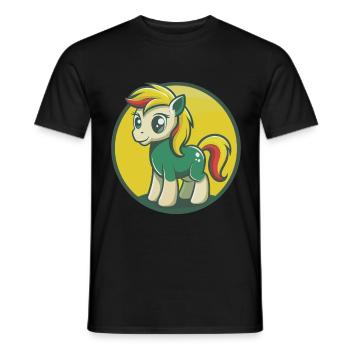 Pony Niedliche Kawaii Cartoon Clipart Haustier Tier - Männer T-Shirt - Schwarz - Vorne - AI Model Male 178 light (178cm)