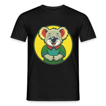 Koala Niedliche Kawaii Cartoon Clipart Haustier Tier - Männer T-Shirt - Schwarz - Vorne - AI Model Male 178 light (178cm)