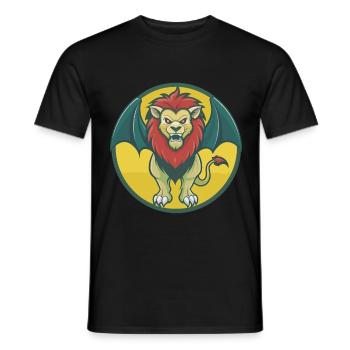 Manticore mignon Kawaii dessin animé Clipart Animal de compagnie - T-shirt homme - noir - Devant - AI Model Male 178 light (178cm)