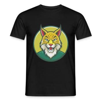 Luchs Niedliche Kawaii Cartoon Clipart Haustier Tier - Männer T-Shirt - Schwarz - Vorne - AI Model Male 178 light (178cm)