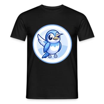 Bienenfresser Blau Kawaii Cartoon Figur Clipart - Männer T-Shirt - Schwarz - Vorne - AI Model Male 178 light (178cm)