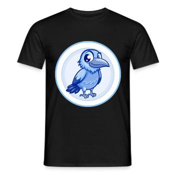 Rabe Blau Kawaii Cartoon Figur Clipart Haustier - Männer T-Shirt - Schwarz - Vorne - AI Model Male 178 light (178cm)
