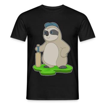 paresseux cricket batte de cricket - T-shirt homme - noir - Devant - AI Model Male 178 light (178cm)