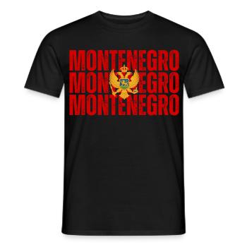 Flagge von Montenegro - Männer T-Shirt - Schwarz - Vorne - AI Model Male 178 light (178cm)