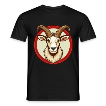 Steinbock Bunte Kawaii Cartoon Figur Clipart Haustier - Männer T-Shirt - Schwarz - Vorne - AI Model Male 178 light (178cm)