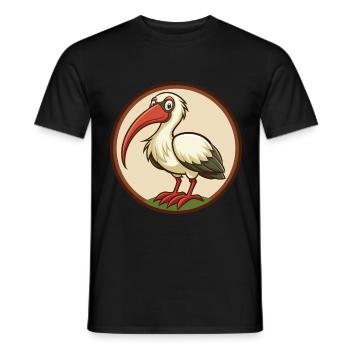 Ibis Colorful Kawaii Cartoon Character Clipart Pet - Men's T-Shirt - black - Front - AI Model Male 178 light (178cm)