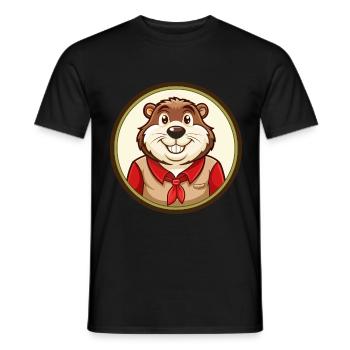 Murmeltier Bunte Kawaii Cartoon Figur Clipart - Männer T-Shirt - Schwarz - Vorne - AI Model Male 178 light (178cm)