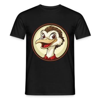 Strauß Bunte Kawaii Cartoon Figur Clipart - Männer T-Shirt - Schwarz - Vorne - AI Model Male 178 light (178cm)