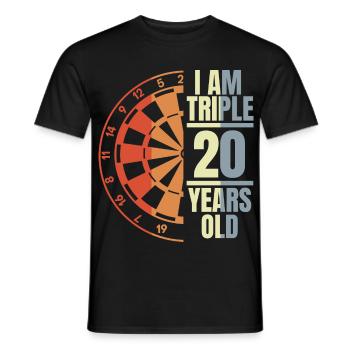 Fléchettes Papi - T-shirt homme - noir - Devant - AI Model Male 178 light (178cm)