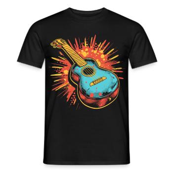 Ukulele Grafik - Männer T-Shirt - Schwarz - Vorne - AI Model Male 178 light (178cm)