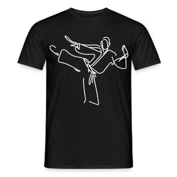 Karateka Zeichnung - Männer T-Shirt - Schwarz - Vorne - AI Model Male 178 light (178cm)