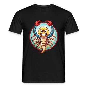 Skorpion Lustig Kawaii Cartoon Clipart Tier Haustier - Männer T-Shirt - Schwarz - Vorne - AI Model Male 178 light (178cm)