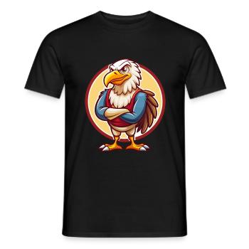 Geier Lustig Kawaii Cartoon Clipart Tier Haustier - Männer T-Shirt - Schwarz - Vorne - AI Model Male 178 light (178cm)
