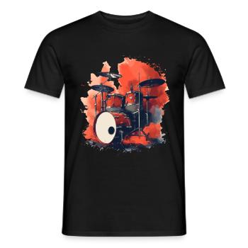 Drums Retro Style - Men's T-Shirt - black - Front - AI Model Male 178 light (178cm)
