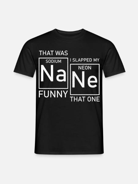 Sodium Funny T-Shirt periodic table chemistry - Heren T-shirt - zwart
