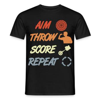 Darts Motivation - Men's T-Shirt - black - Front - AI Model Male 178 light (178cm)