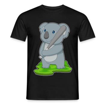 Koala Baseball Baseball Bat - Men's T-Shirt - black - Front - AI Model Male 178 light (178cm)
