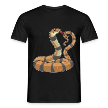 Snake Lipstick - Men's T-Shirt - black - Front - AI Model Male 178 light (178cm)