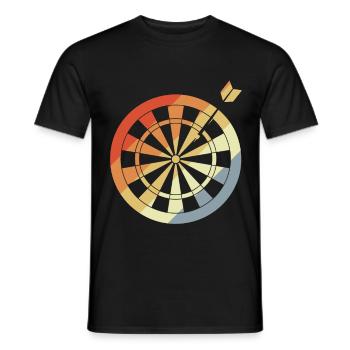 Jeu de fléchettes Croquis Vintage - T-shirt homme - noir - Devant - AI Model Male 178 light (178cm)