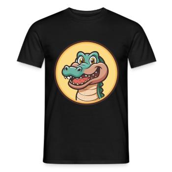=SUBSTITUTE($K$13602,"[x]",$D13602) - Men's T-Shirt - black - Front - AI Model Male 178 light (178cm)