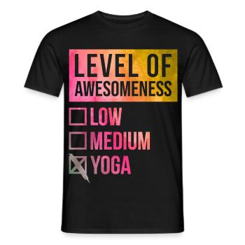 Yoga - Men's T-Shirt - black - Front - AI Model Male 178 light (178cm)