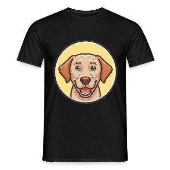 Chesapeake Bay Retriever Dog Breed Cartoon Kawaii - Men's T-Shirt - black - Front - AI Model Male 178 light (178cm)