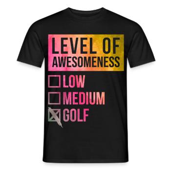 Golf - Männer T-Shirt - Schwarz - Vorne - AI Model Male 178 light (178cm)