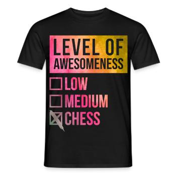 Schach - Männer T-Shirt - Schwarz - Vorne - AI Model Male 178 light (178cm)