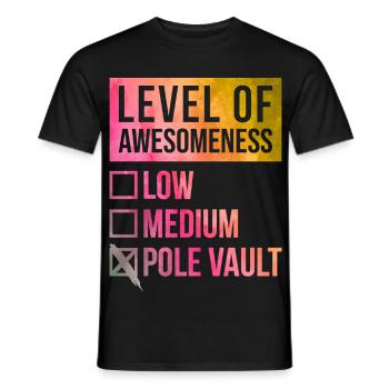 saut à la perche - T-shirt homme - noir - Devant - AI Model Male 178 light (178cm)