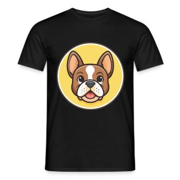Grand Anglo Français Tricolore Chien Race Dessin animé - T-shirt homme - noir - Devant - AI Model Male 178 light (178cm)