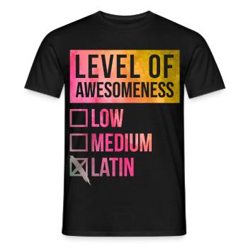 Latin - Men's T-Shirt - black - Front - AI Model Male 178 light (178cm)