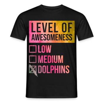 Dolphin - Men's T-Shirt - black - Front - AI Model Male 178 light (178cm)