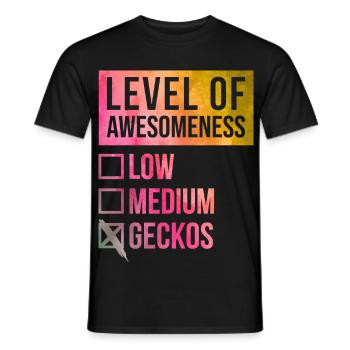 Gecko - Männer T-Shirt - Schwarz - Vorne - AI Model Male 178 light (178cm)
