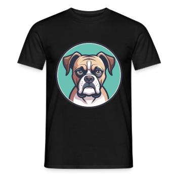 Boxer Hund Rasse Cartoon Kawaii Clipart Tier Haustier - Männer T-Shirt - Schwarz - Vorne - AI Model Male 178 light (178cm)