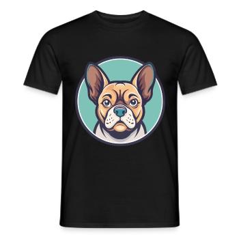 Braque Auvergne Dog Breed Cartoon Kawaii Clipart - Men's T-Shirt - black - Front - AI Model Male 178 light (178cm)
