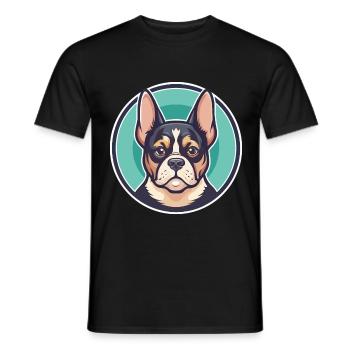 Braque Du Bourbonnais Hunderasse Cartoon Kawaii Haustier - Männer T-Shirt - Schwarz - Vorne - AI Model Male 178 light (178cm)