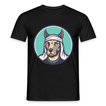 Bull Arab Dog Breed Cartoon Kawaii Clipart Animal - Men's T-Shirt - black - Front - AI Model Male 178 light (178cm)