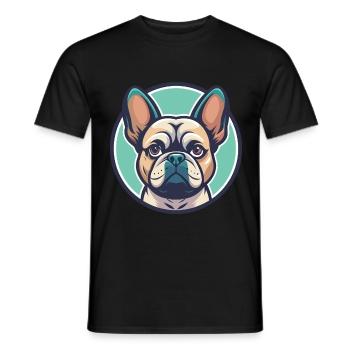 Braque Français Race de chien Dessin animé Kawaii Clipart - T-shirt homme - noir - Devant - AI Model Male 178 light (178cm)