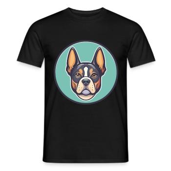 Braque Saint Germain Hunderasse Cartoon Kawaii Haustier - Männer T-Shirt - Schwarz - Vorne - AI Model Male 178 light (178cm)